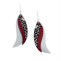Feather Earrings Butterfly