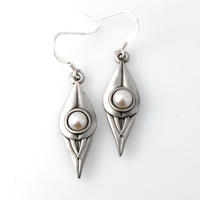 Flora Pearl Earrings Desert Pea