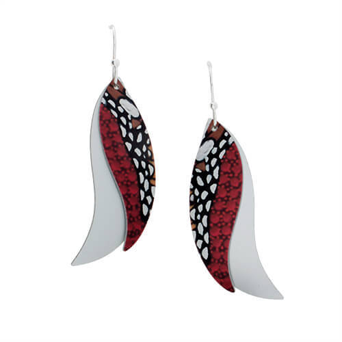 Feather Earrings Butterfly