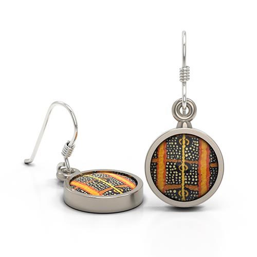 Earrings Round Caterpillar